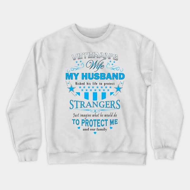 Veteran's Wife Crewneck Sweatshirt by krisk9k